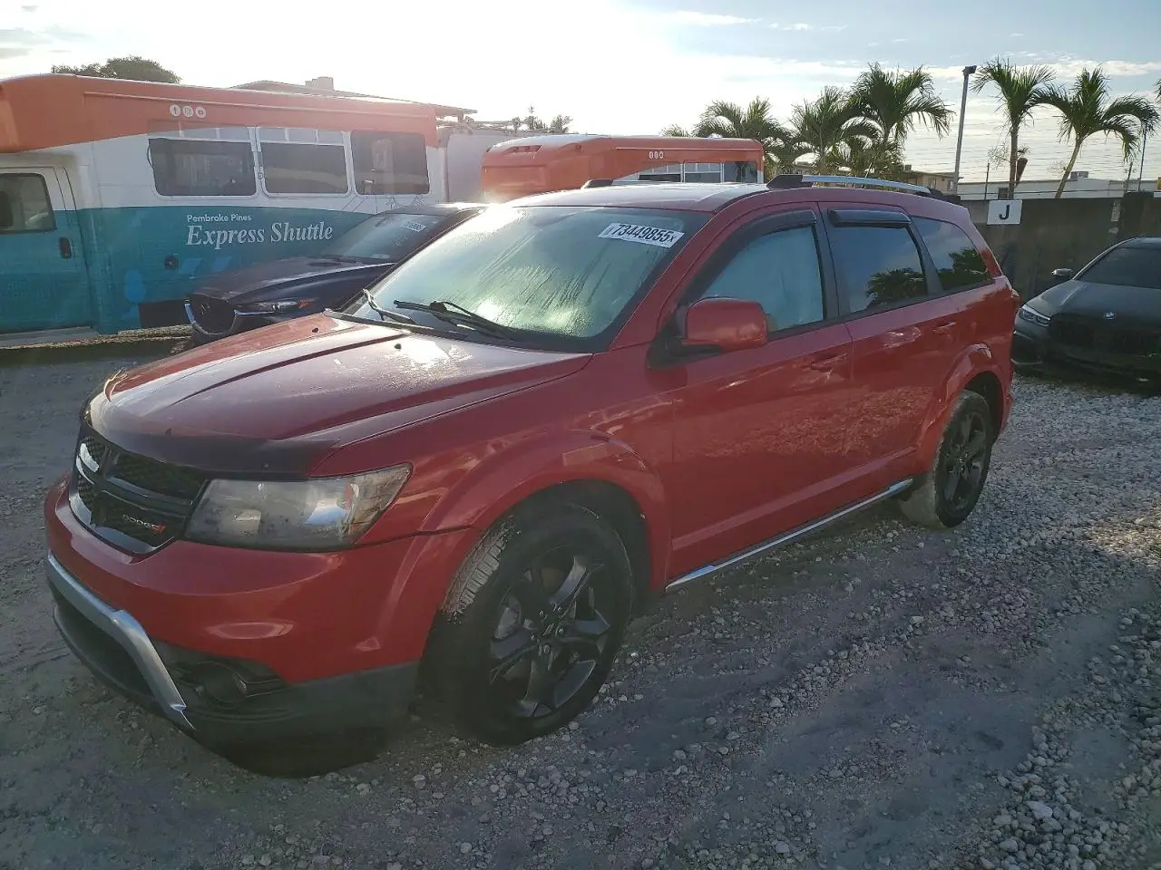 2018 DODGE JOURNEY RED VIN: 3C4PDCGBXJT252063